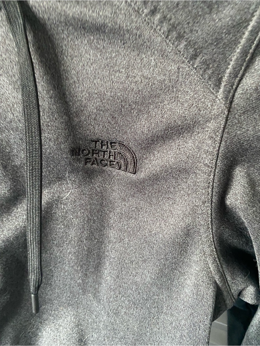 The North Face Charcoal Black Pullover Hoodie with Embroidered Logo